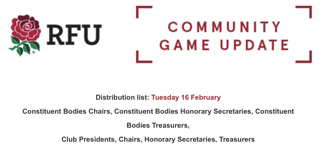 Community Game Update – 16th February 2021