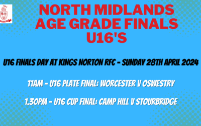 U16’s Age Grade Finalists and Venues announced